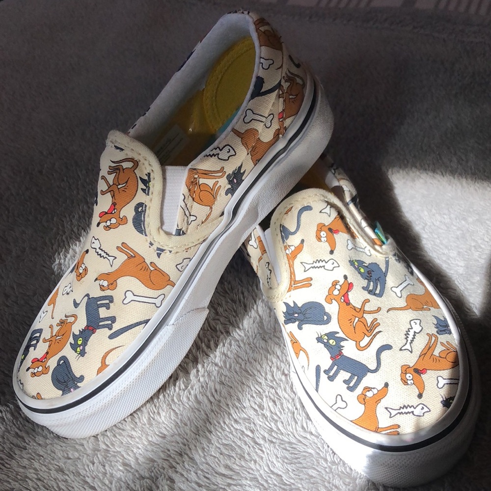 The Simpsons Vans shoes pets size 12 toddler unisex classic slip on EUC